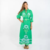 Lyla Dress in Blue Henrietta