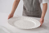 Pampa Bay Large Platter in Wavy White