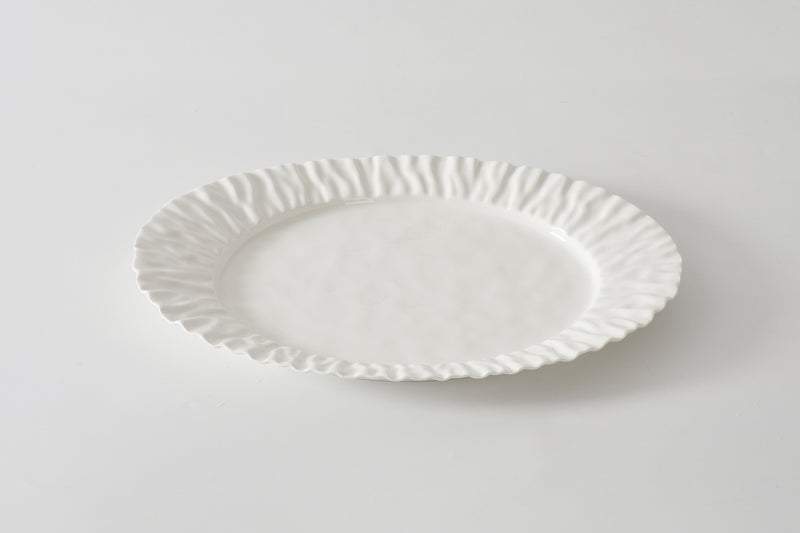 Pampa Bay Large Platter in Wavy White