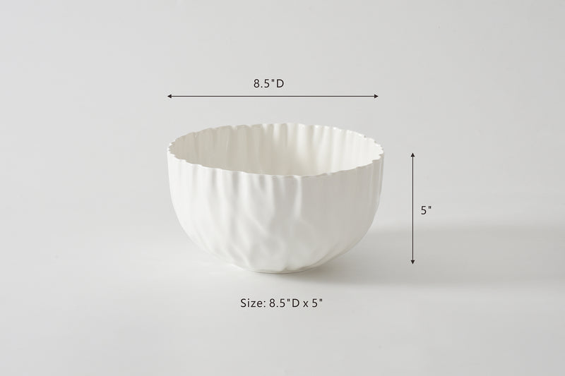 Pampa Bay Medium Bowl in Wavy White