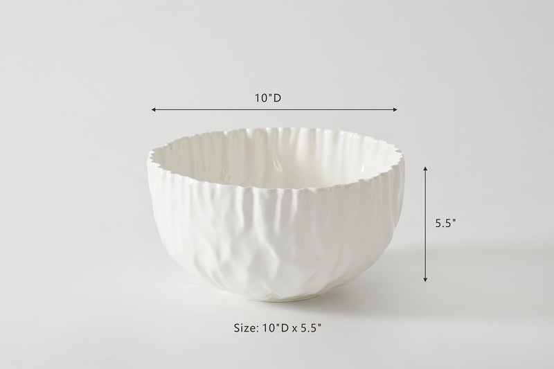 Pampa Bay Large Bowl in Wavy White