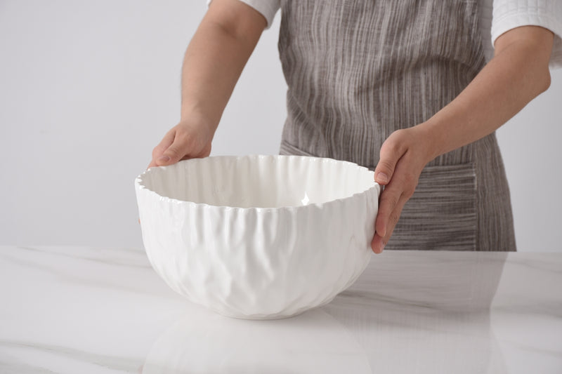 Pampa Bay Large Bowl in Wavy White