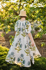 Maison Marigold Malta Maxi Dress in Green Flower