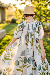 Maison Marigold Malta Maxi Dress in Green Flower