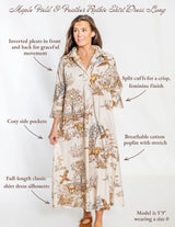 House of MBR Maple Field and Feather Long Ruthie Shirt Dress