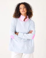 MERSEA Amour Applique Tee in Crystal Blue and Pink