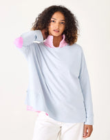 MERSEA Amour Applique Tee in Crystal Blue and Pink