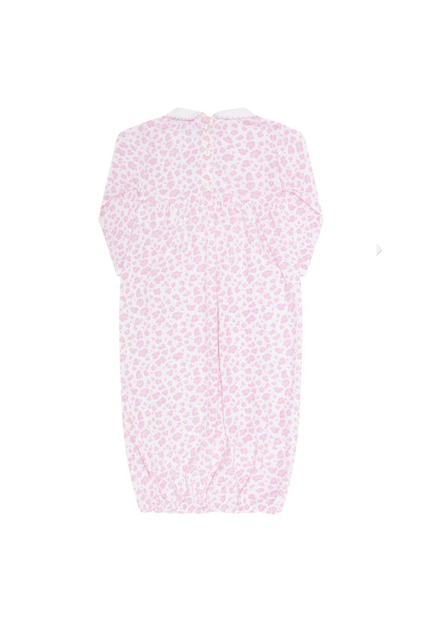 Nellapima Pink Cheetah Smocked Gown