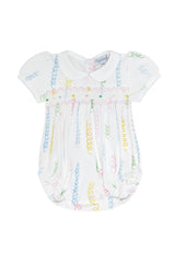 Nellapima Spirals Print Smocked Bubble