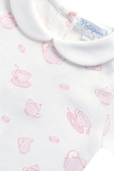 Nellapima Petite Tea Time Print Romper Long Sleeve