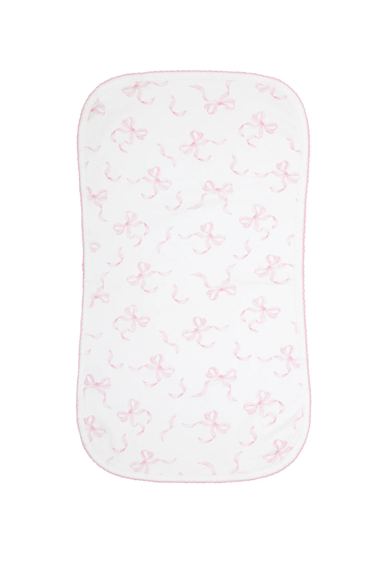 Nellapima Charming Bows Print Burp Cloth
