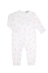 Nellapima Charming Bows Print Romper Long Sleeve