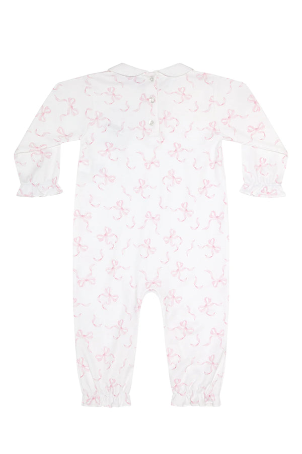Nellapima Charming Bows Print Romper Long Sleeve