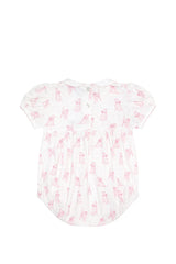 Nellapima Pink Puppy Love Print Smocked Bubble
