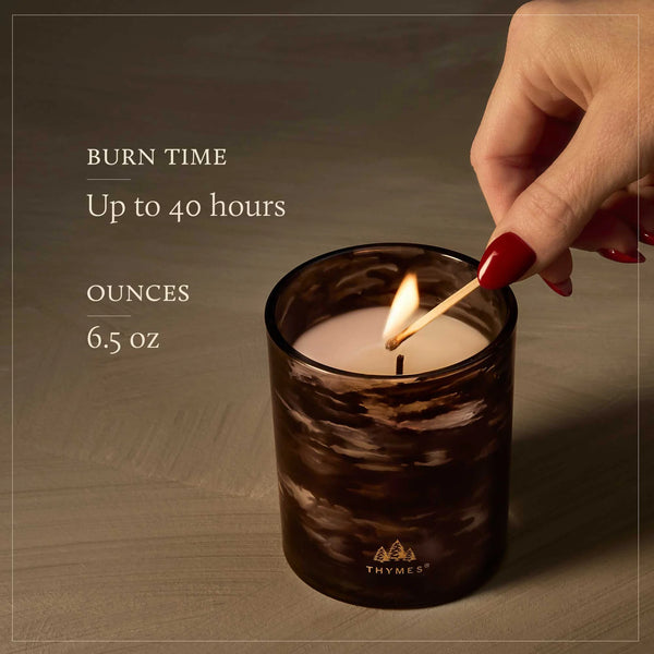 Thymes Noir Woods 6.5oz Box Candle