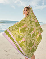 Spartina Castillo Green Palms Beach Towel