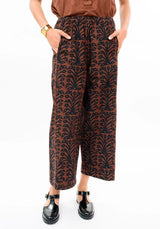 Brown and Black Barrel Pant