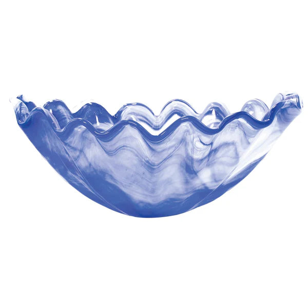 Vietri Onda Glass Cobalt Centerpiece
