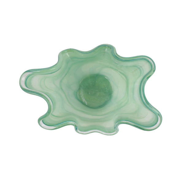 Vietri Onda Glass Green Medium Bowl