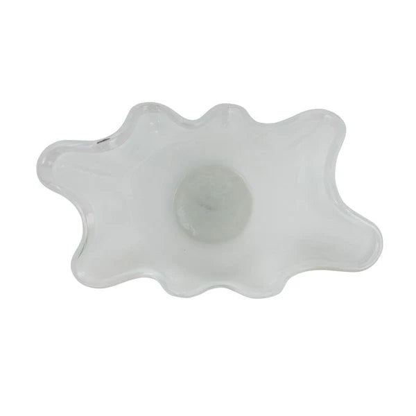 Vietri Onda Glass White Medium Bowl