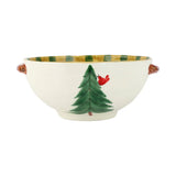 Vietri Old St. Nick Handled Bowl with Bird Watcher