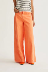 Orange Wide Leg Jeans