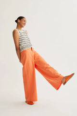 Orange Wide Leg Jeans