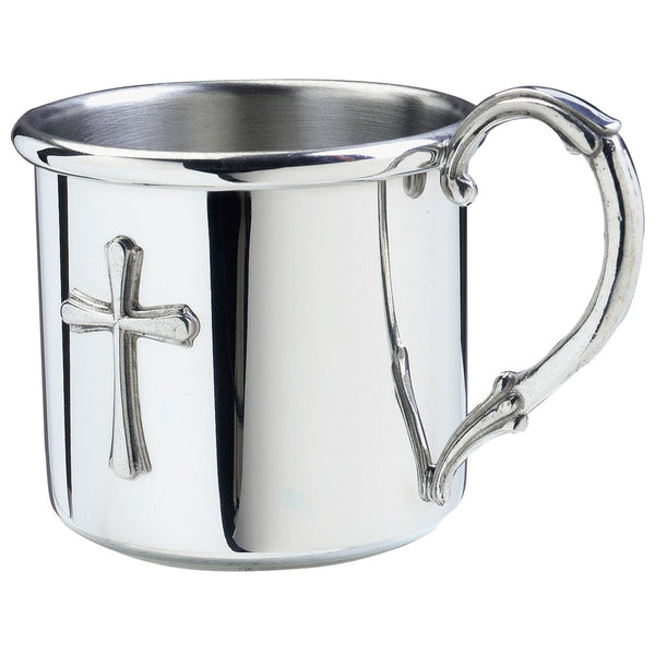 Salisbury Pewter Easton Baby Cup with Cross