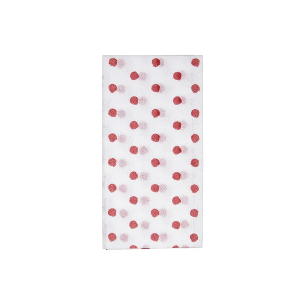 Vietri Red Dot Guest Towels