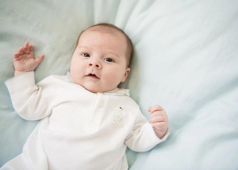 Baby Teddy Bear Cotton Knit Sack (Two Color Options)