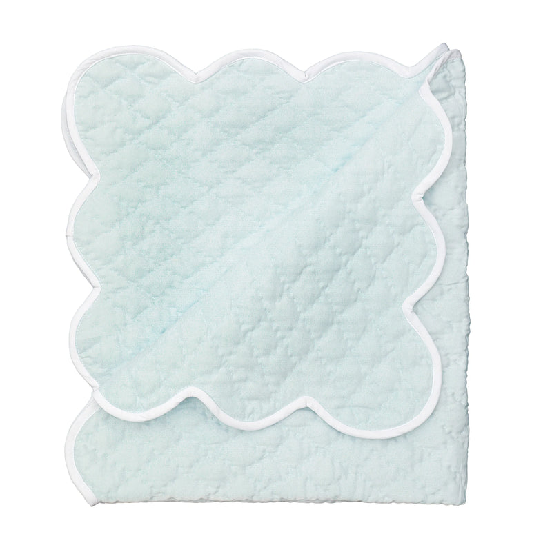 Lenora Hand Quilted Satin Baby Blanket (Two Color Options)