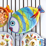 Vietri Pesci Colorati Figural Fish Platter