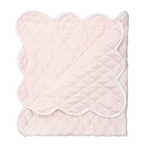 Lenora Hand Quilted Satin Baby Blanket (Two Color Options)