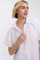 Foxcroft Paula Solid Puff Sleeve Top