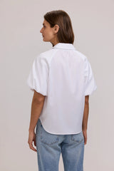 Foxcroft Paula Solid Puff Sleeve Top