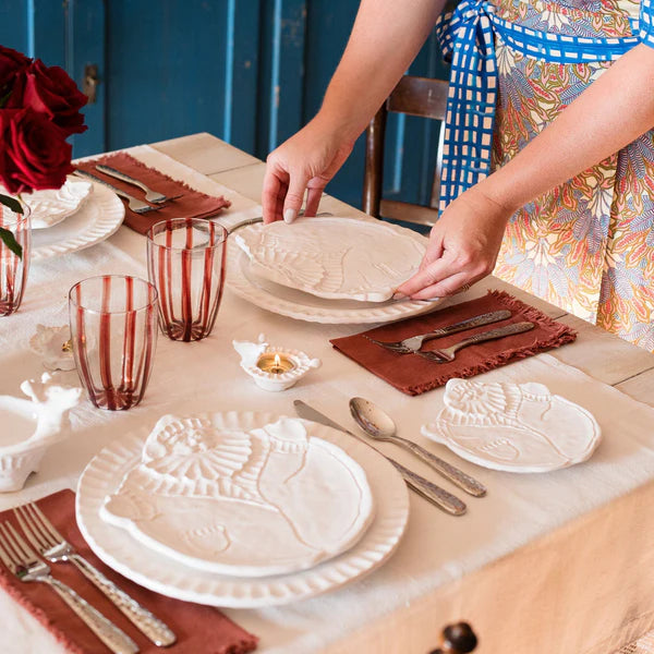 Vietri Pietra Natale Figural Santa Canape Plate