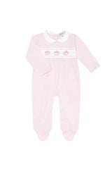 Nellapima Pink Pumpkin Patch Embroidered Playsuit