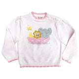 Noah's Ark Hand Knit Sweater (Pink or Blue)