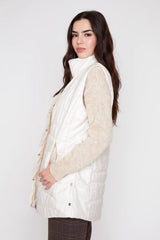 Renuar Woven Vest in Oyster