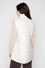 Renuar Woven Vest in Oyster