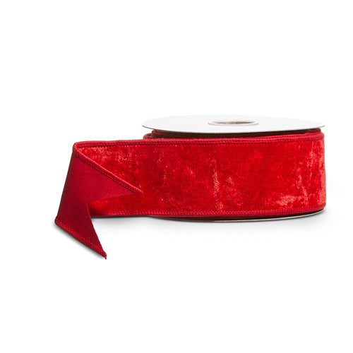 Thinner Red Velvet Wired Ribbon