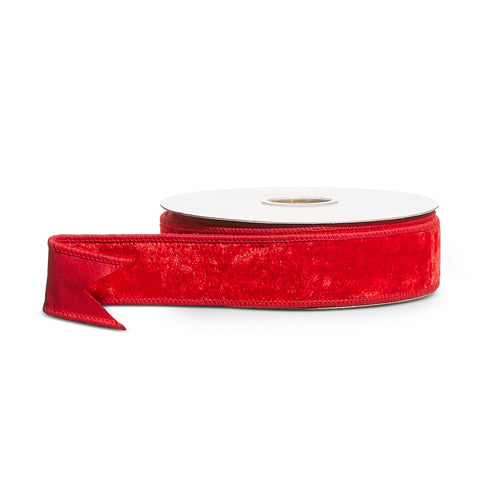 Thinner Red Velvet Wired Ribbon