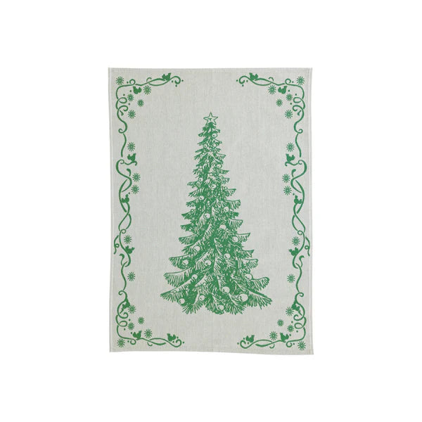 Vietri Set of 2 Strofinaccio Green Tree Dish Towels