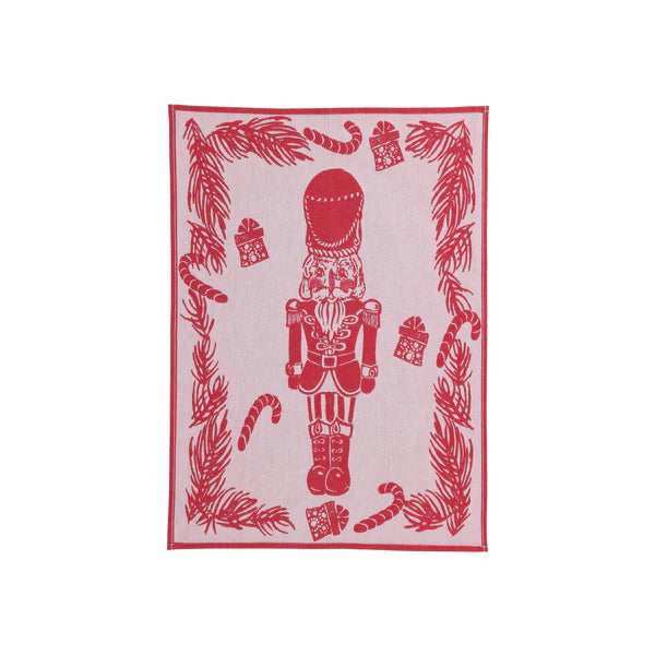 Vietri Set of 2 Strofinaccio Red Nutcracker Dish Towels