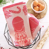 Vietri Set of 2 Strofinaccio Red Nutcracker Dish Towels