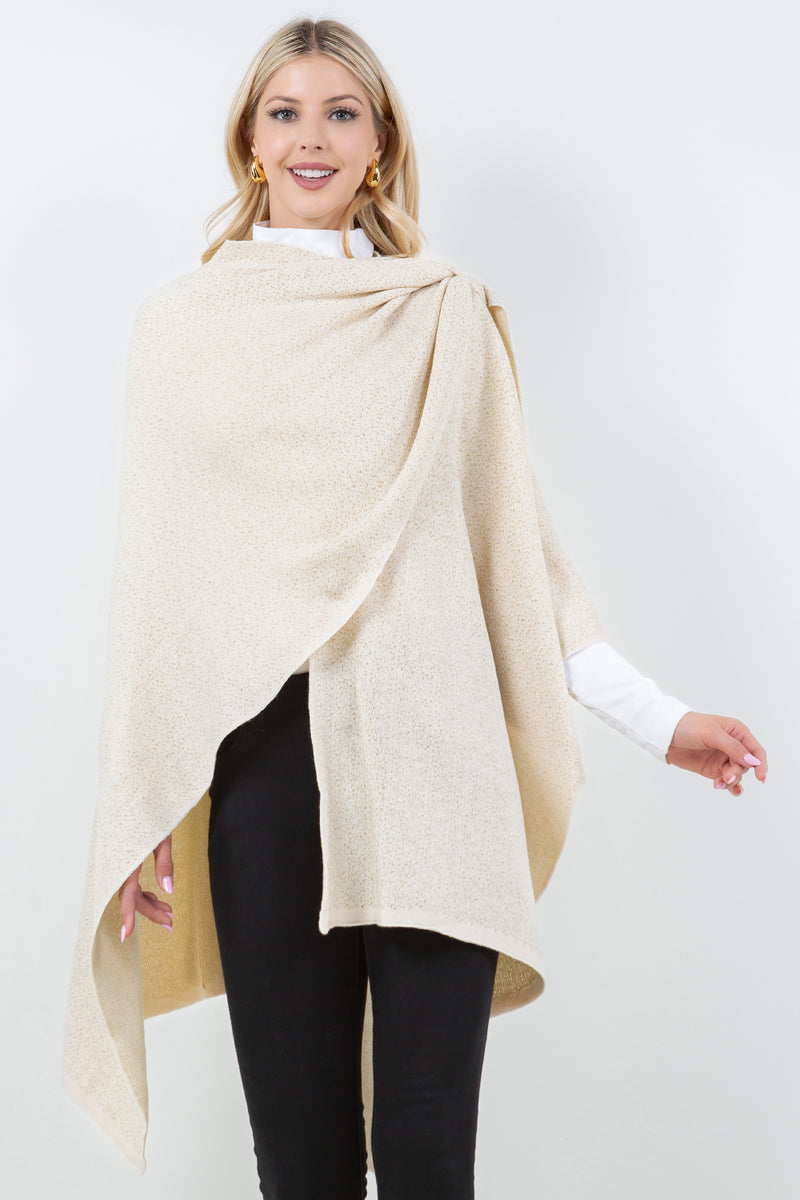 Shimmer Ivory and Gold Loop Through Wrap