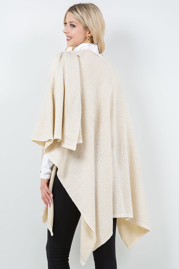 Shimmer Ivory and Gold Loop Through Wrap