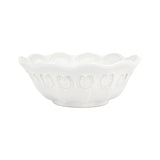 Vietri Incanto Stone White Lace Medium Round Bowl
