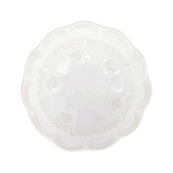 Vietri Incanto Stone White Lace Medium Round Bowl