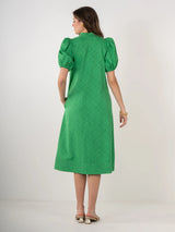 Emily McCarthy Hampton Dress in Fairway Green Monogram